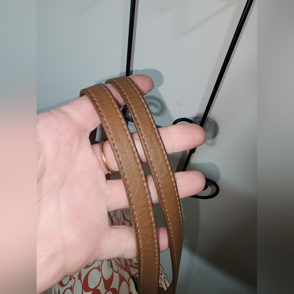 Coach Red Yellow Signature C Tote Shoulder Purse Legacy Vintage - Picture 6 of 15